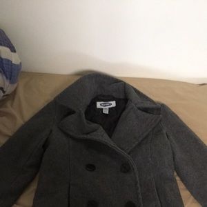 Gray women's small peacoat